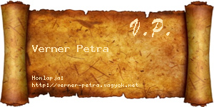 Verner Petra névjegykártya